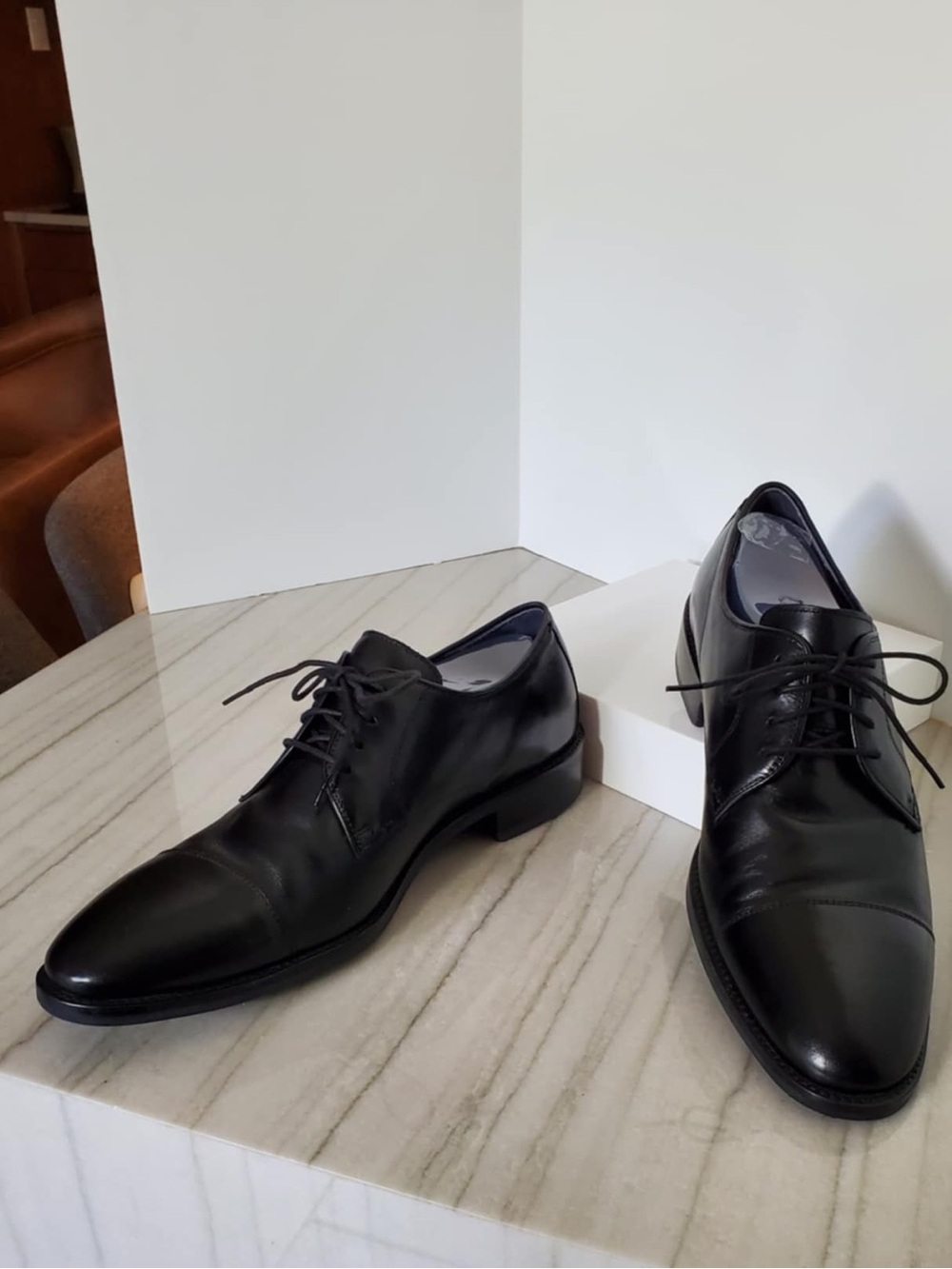 Cole Haan Grand OS Mens Size 10.5 Black Leather Cap Toe Oxfords Dress Shoes - Picture 3 of 12